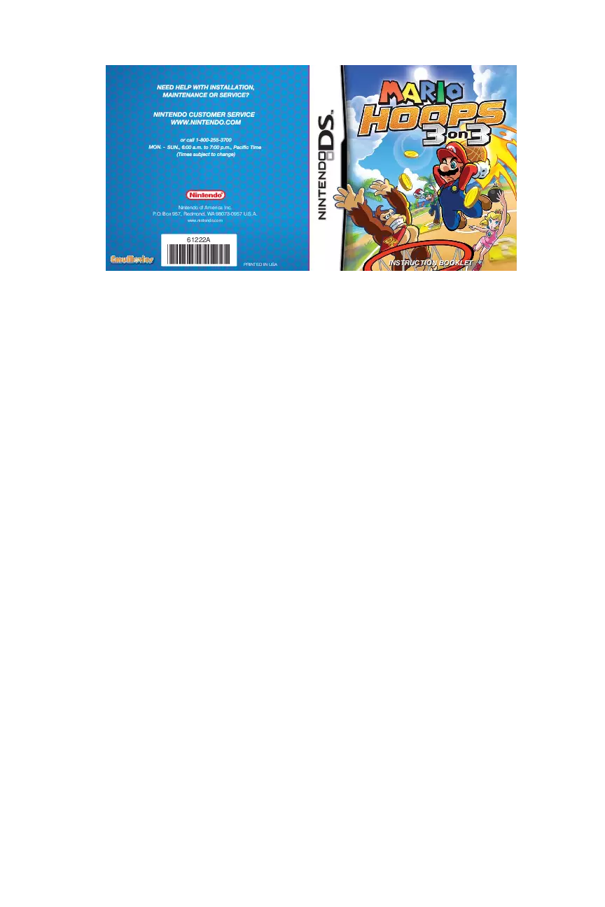 manual for Mario Hoops 3 on 3
